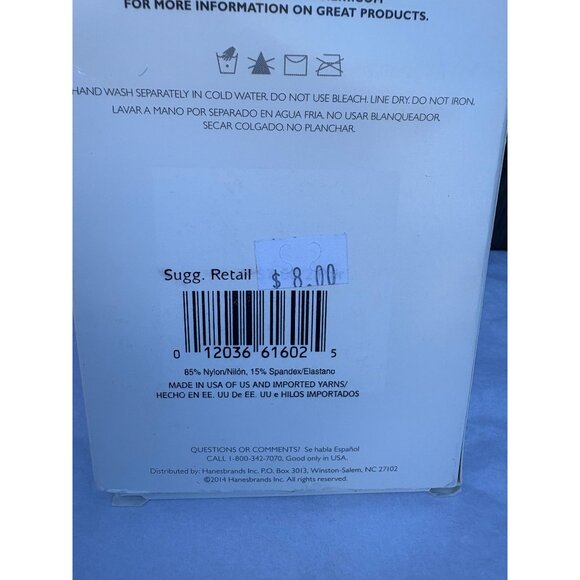 Hanes Silk Reflections Plus Size Silky Sheer Knee Highs Enhanced Toe P19 Jet - Picture 4 of 4